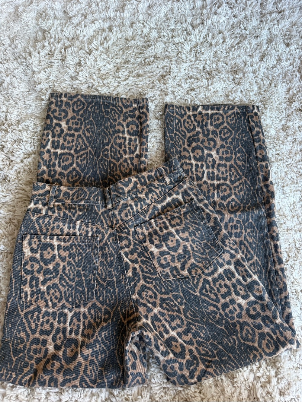 Beginning Boutique Brown and Black Leopard Print Jeans - Picture 3 of 5